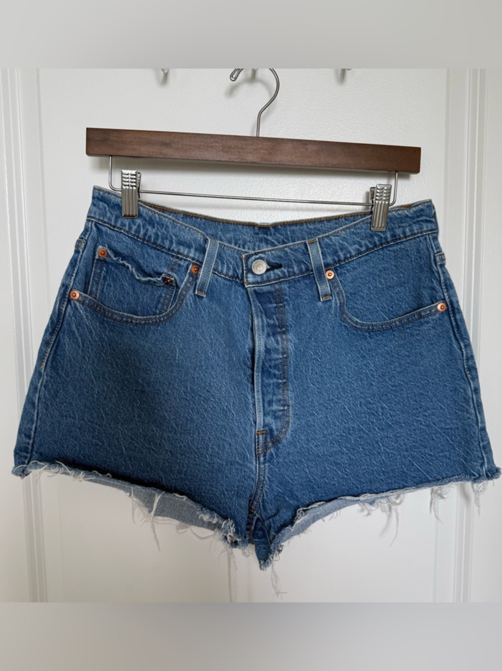 Levi's 501 Original Medium Blue Denim Shorts